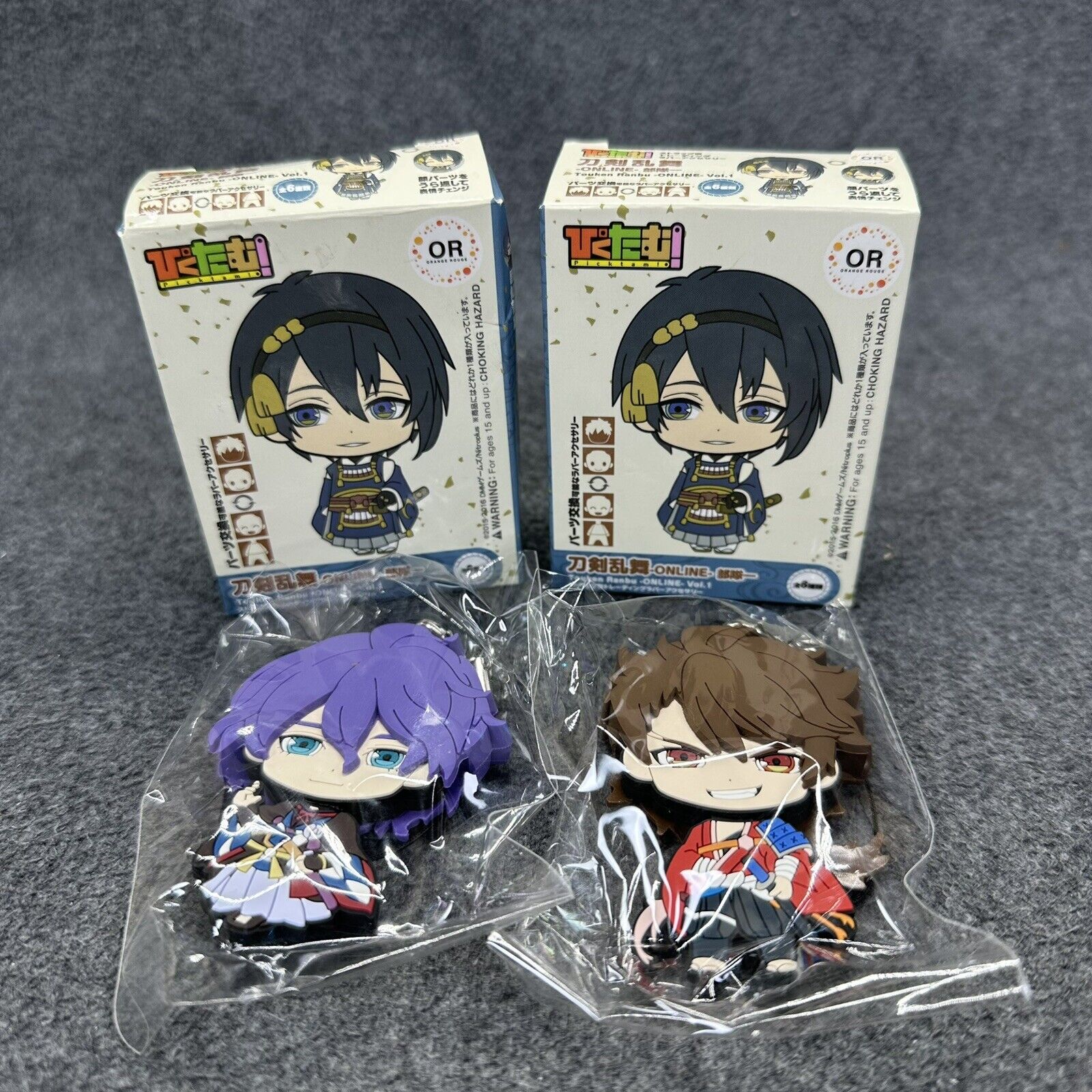 Touken Ranbu Picktam! Hachisuka Kotetsu & Kasen Kanesada Rubber Key Chain Charm