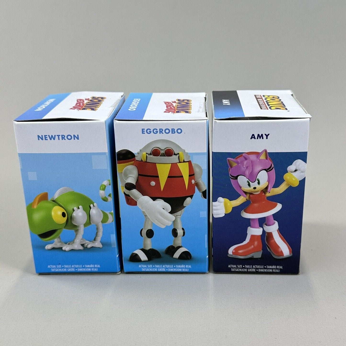 Sonic The Hedgehog Eggrobo Amy & Newtron 2.5" Action Figures Bundle Sega Jakks