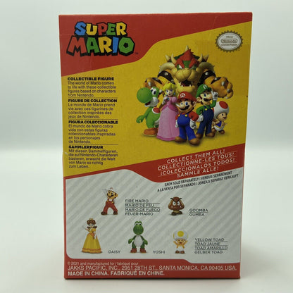 Super Mario Fire Mario 2.5" Action Figure - Jakks Pacific - Brand New