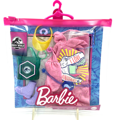 Barbie Jurassic World Storytelling Fashion Pack "I Love Dinosaurs" Pink Hooddie