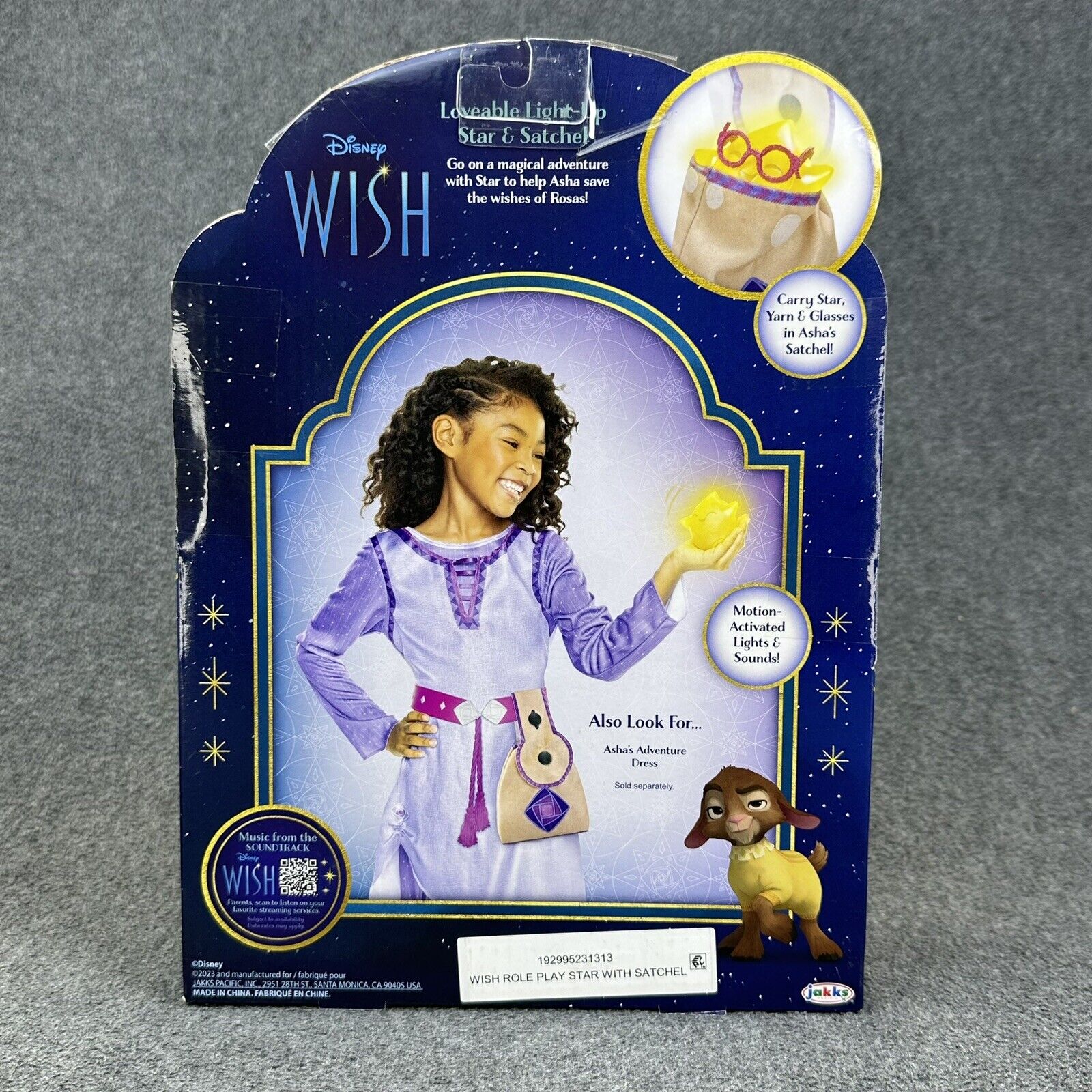 Disney Wish Loveable Light Up Star & Satchel Playset 4 Piece Set - Brand New