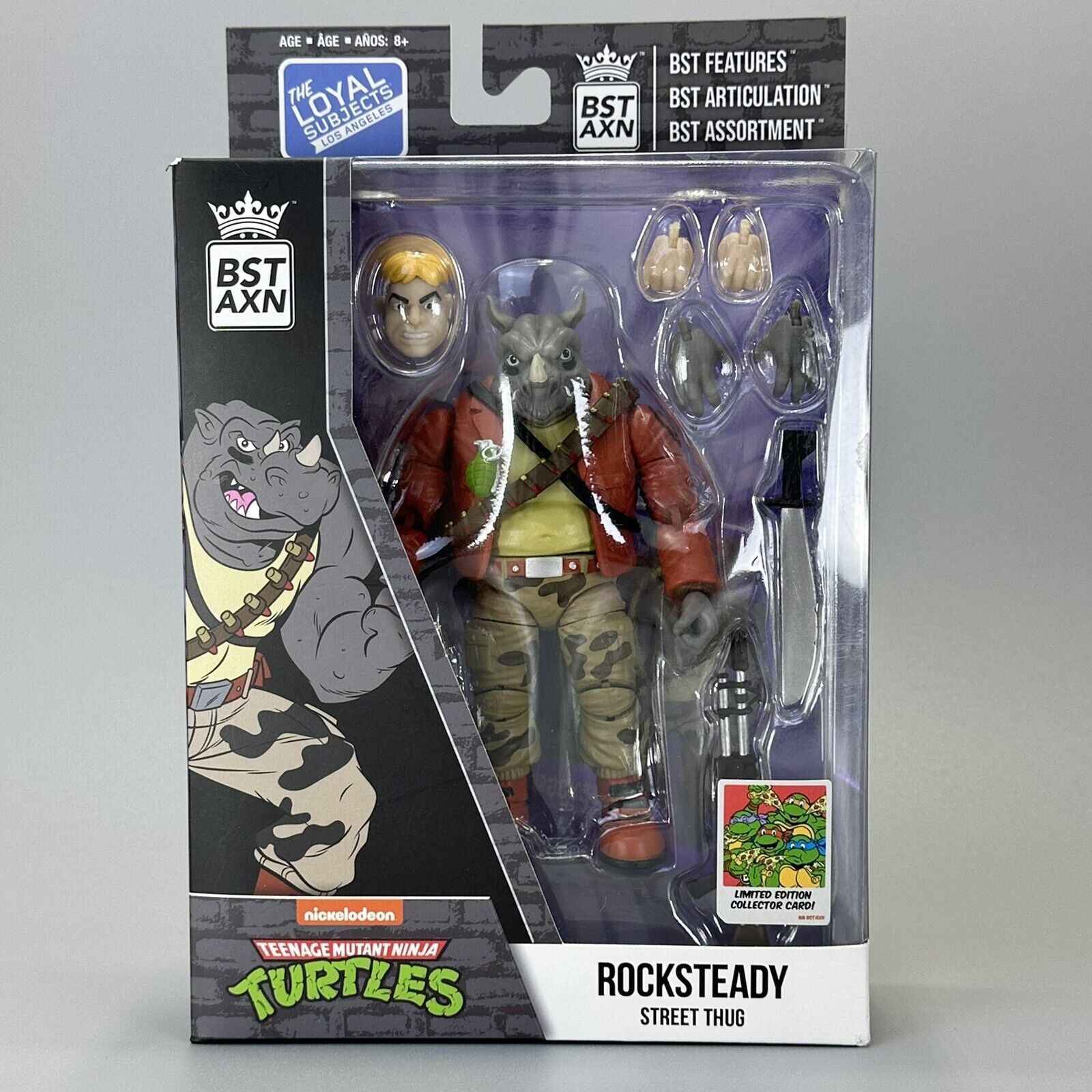 The Loyal Subjects BST AXN TMNT Rocksteady Street Thug 5" Action Figure - New