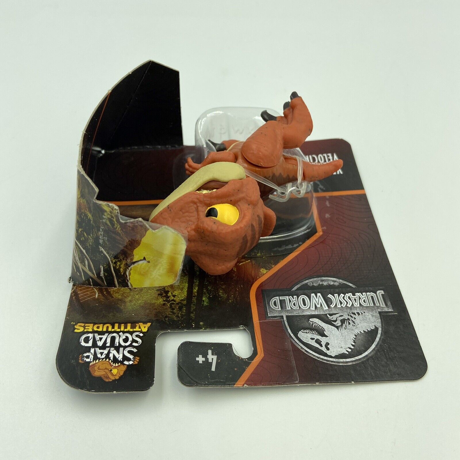 Jurassic World Snap! Squad Attitudes 3" Mini Figure Velociraptor Mattel - New