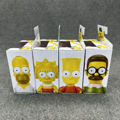 The Simpsons Bundle Homer Bart Lisa & Flanders 2.5" Action Figures Jakks - New