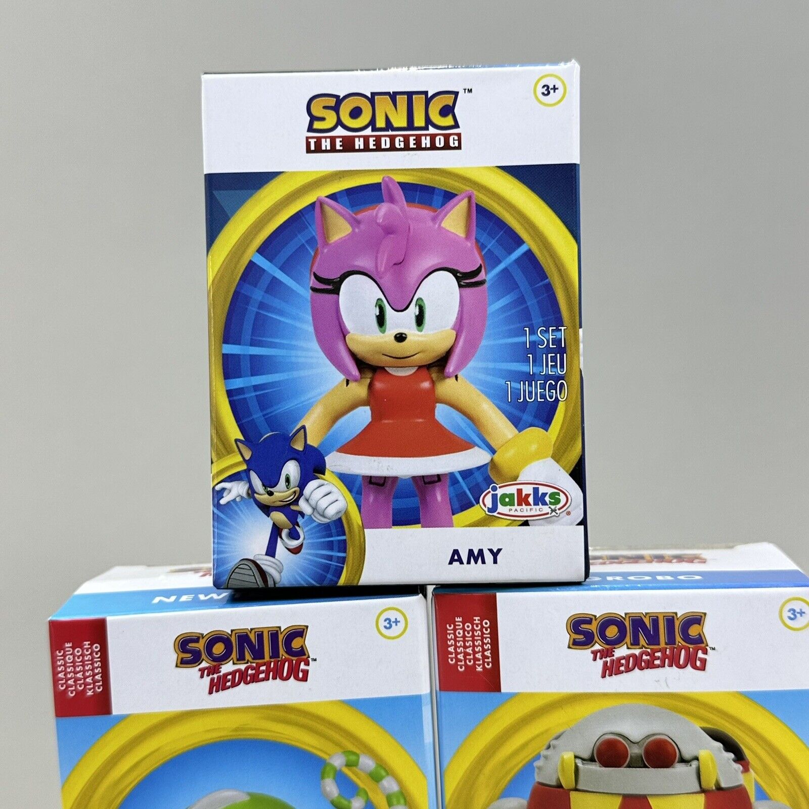 Sonic The Hedgehog Eggrobo Amy & Newtron 2.5" Action Figures Bundle Sega Jakks