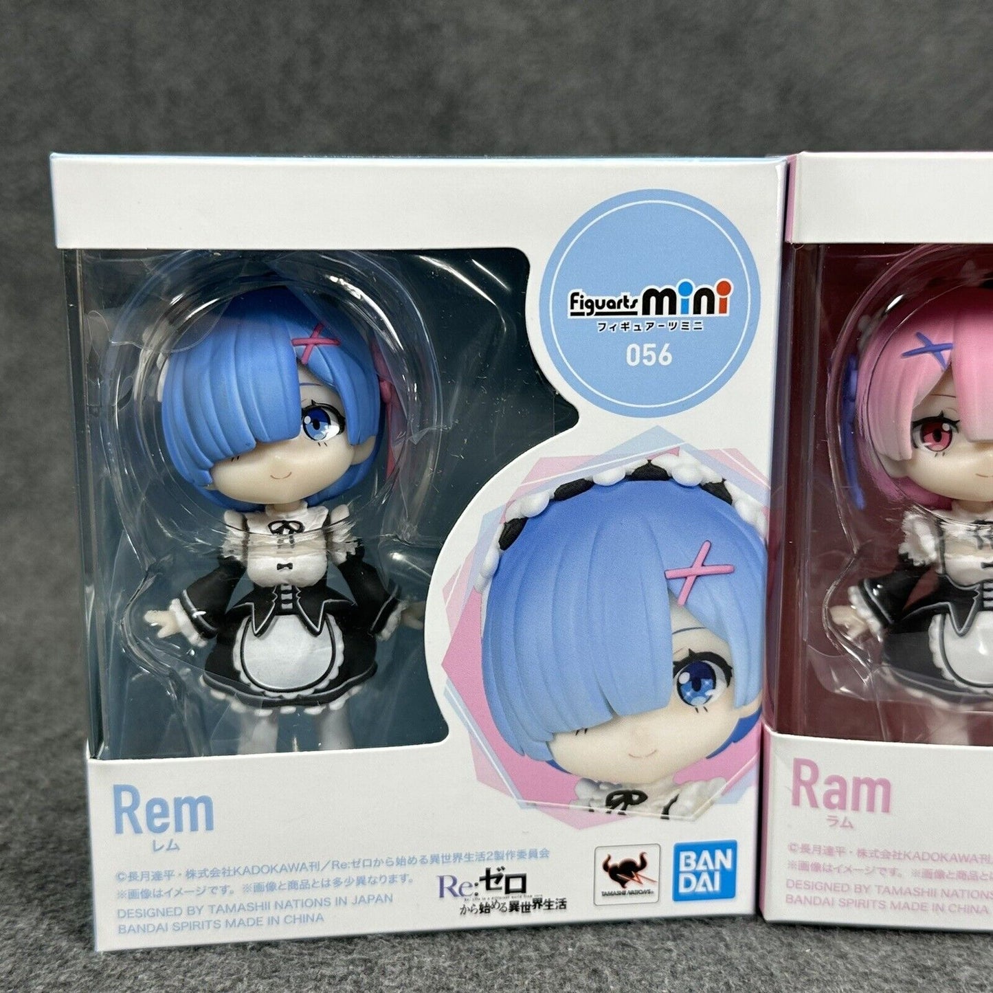 Re:Zero Starting Life in Another World Figuarts mini Rem 55 & Ram 56 Figures New