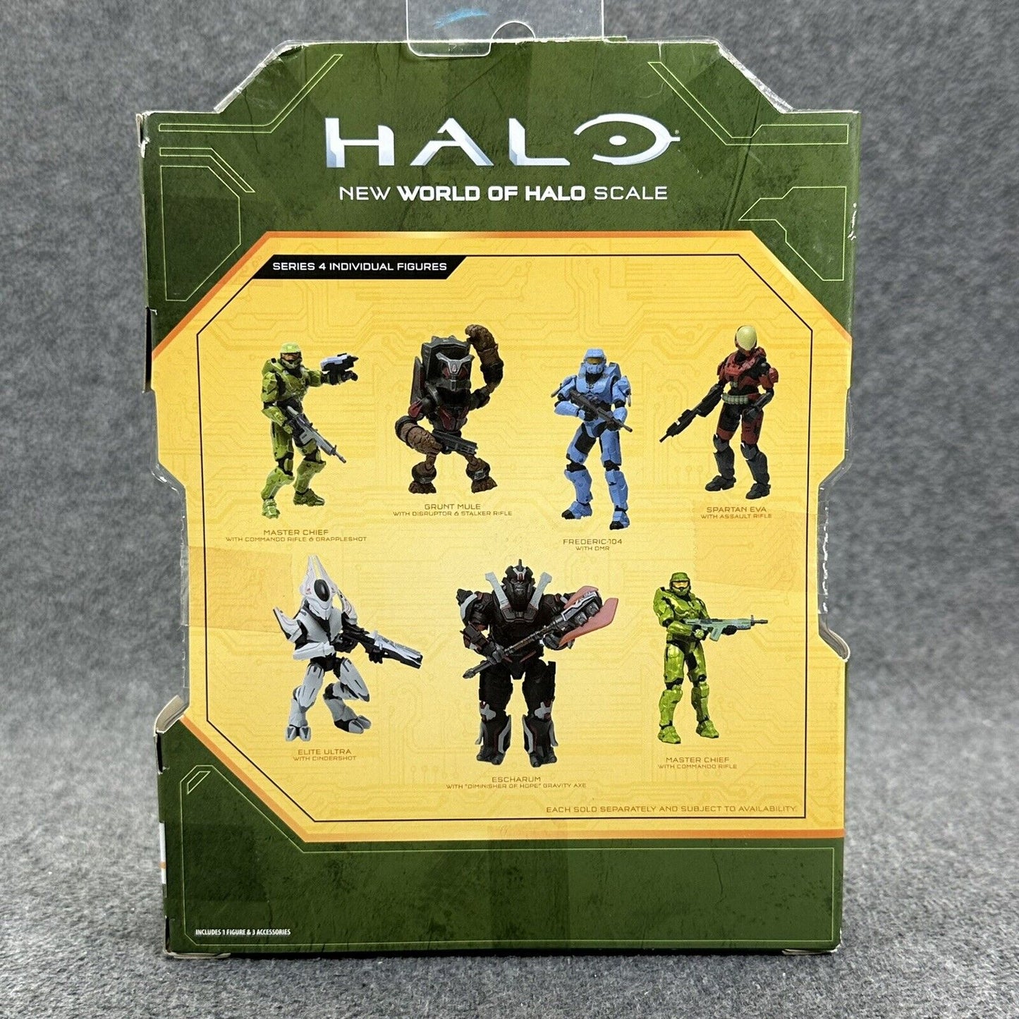 Halo Series 3-4 Master Chief Escharum Spartan Eva Grunts & Frederic 5" Figures