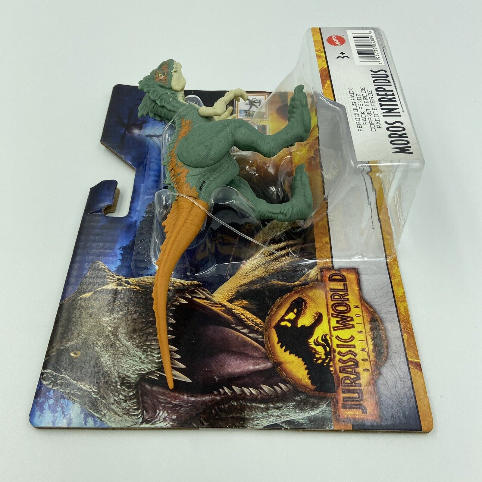 Jurassic World Dominion Moros Intrepidus Ferocious Pack 3" X 8" Action Figure