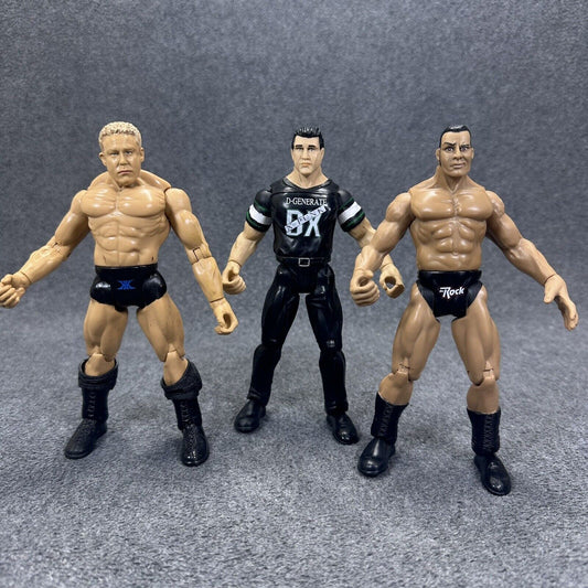 WWF JAKKS Titan Tron The Rock Mr. Kennedy & DX Shane 6" WWE Wrestling Figures