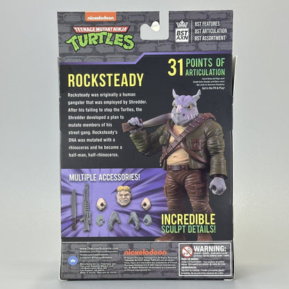 The Loyal Subjects BST AXN TMNT Rocksteady 5" Action Figure - Brand New