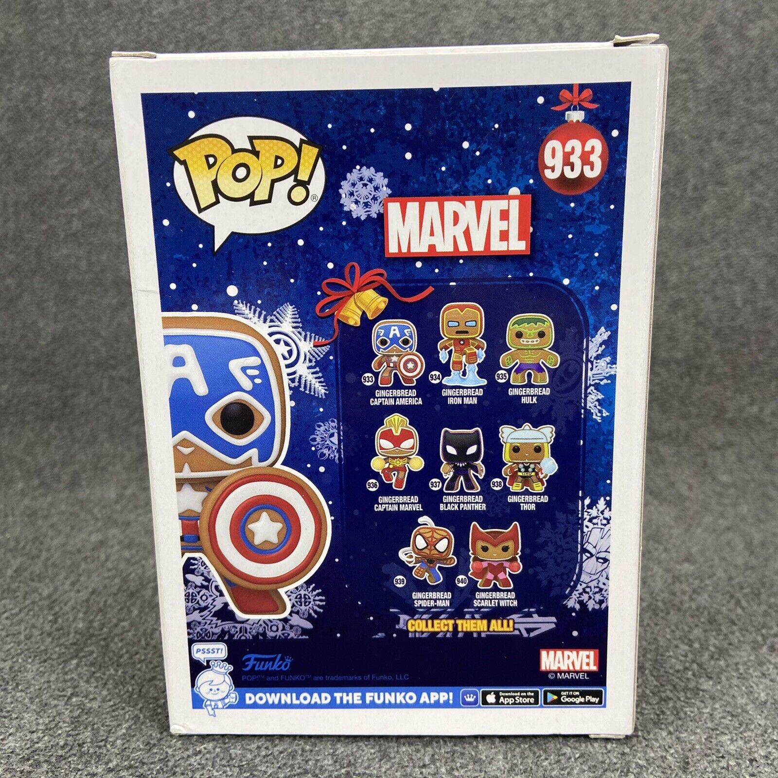 Funko Pop! Holiday Marvel Gingerbread Captain America #933 Vinyl Christmas - New