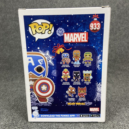 Funko Pop! Holiday Marvel Gingerbread Captain America #933 Vinyl Christmas - New