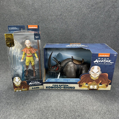 McFarlane Toys Avatar Last Airbender Komodo-Rhino & Aang 7" Scale Action Figures