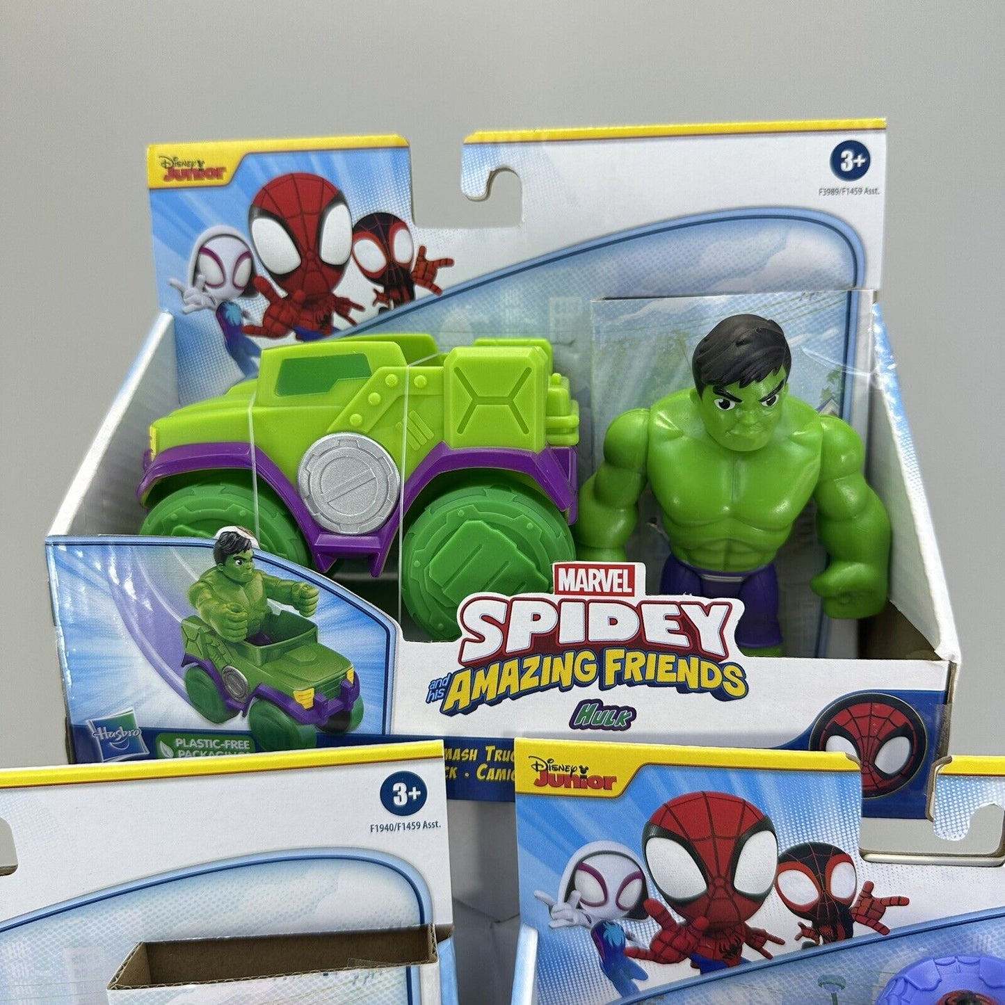 Marvel Spidey and His Amazing Friends Spidey, Hulk & Miles Morales w/ Vehicles