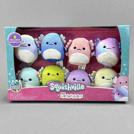 Squishmallows Squishville Axolotl Squad 2" Plush Limited 8-Pk Set - Brand New