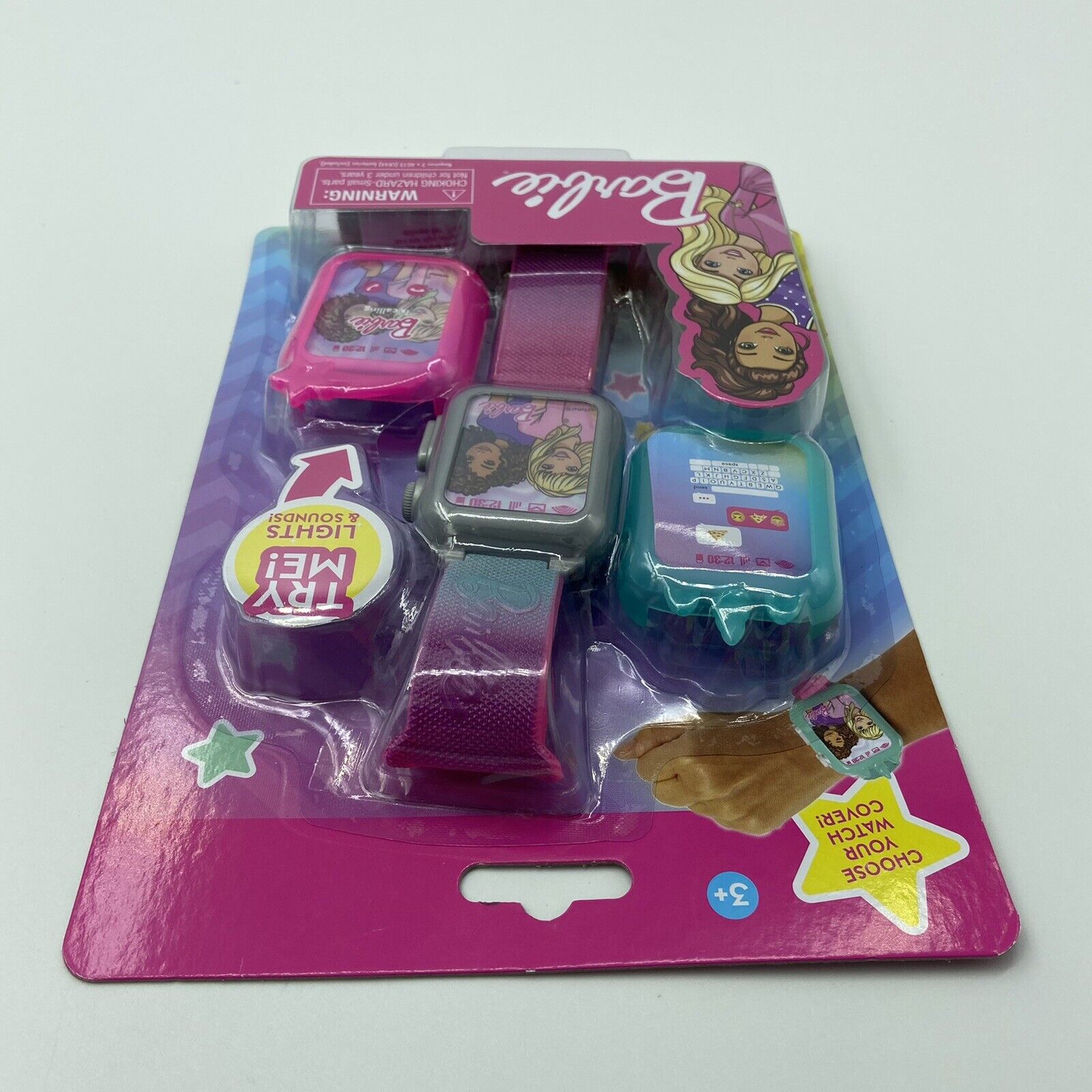 Barbie Smart Toy Watch With Light & Sound - Interchangeable Covers - Brand New