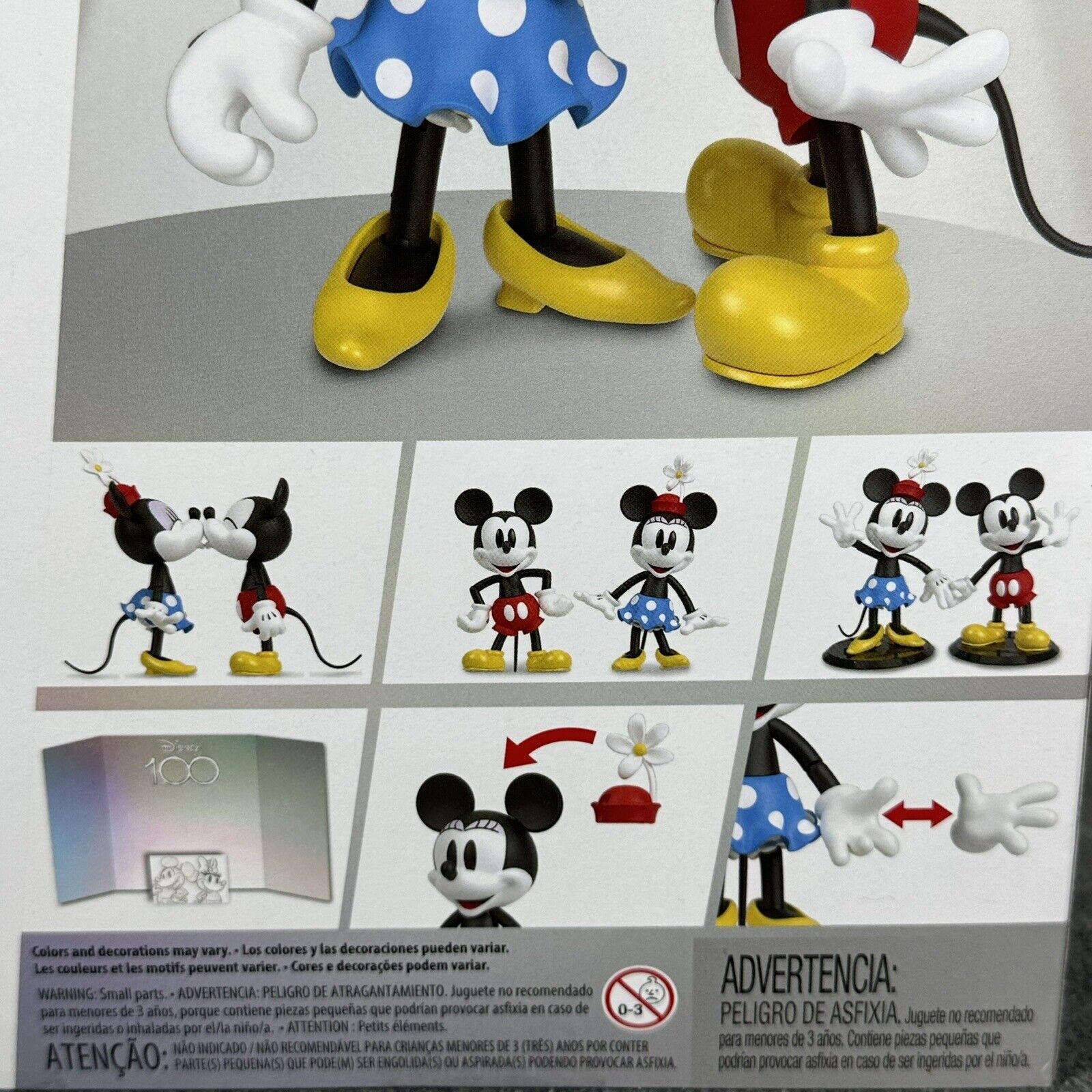 Disney 100th Celebration Mickey Mouse & Minnie Mouse Collectible Figures 2-Pack