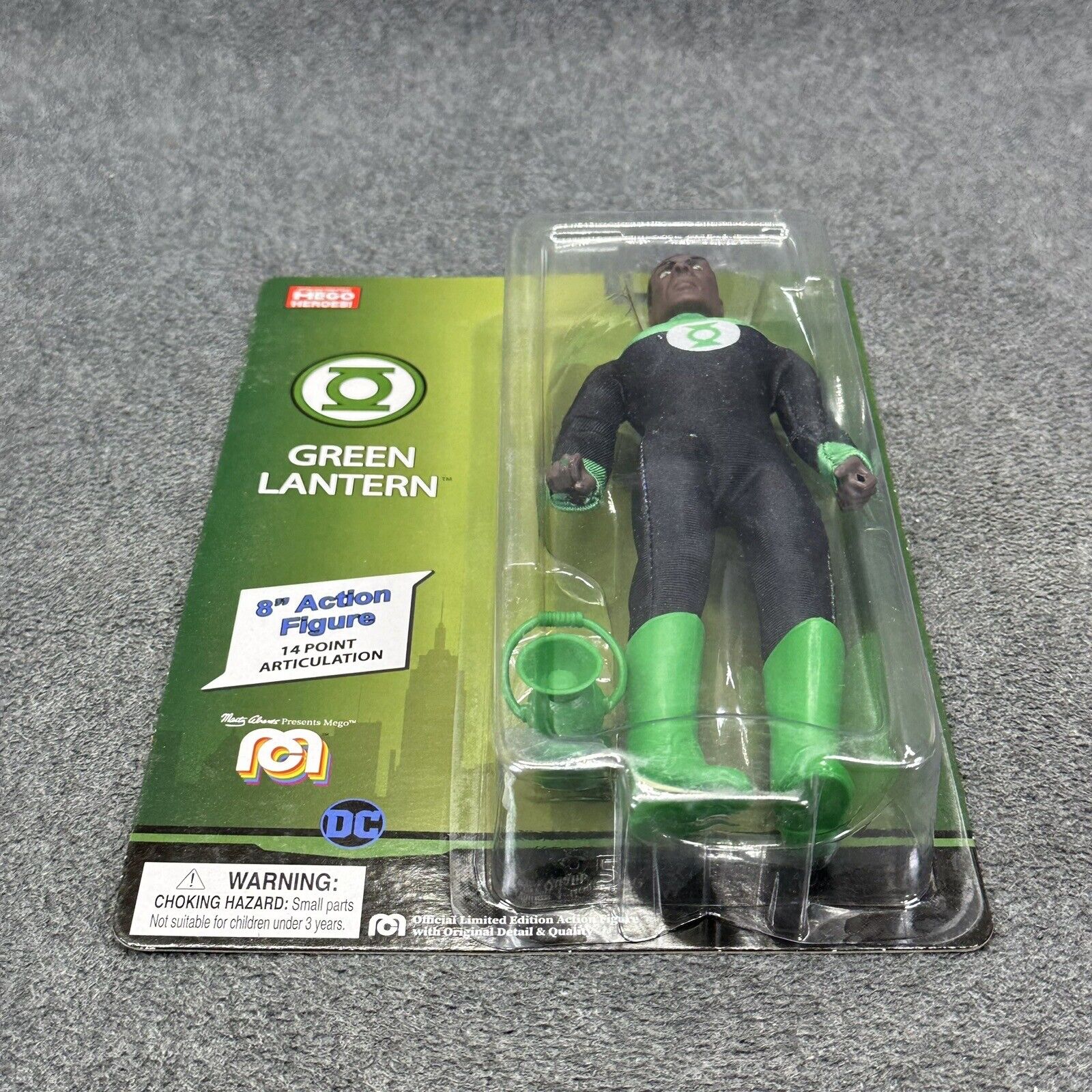 MEGO Heroes Green Lantern John Stewart 8" Action Figure 14 Points Articulation