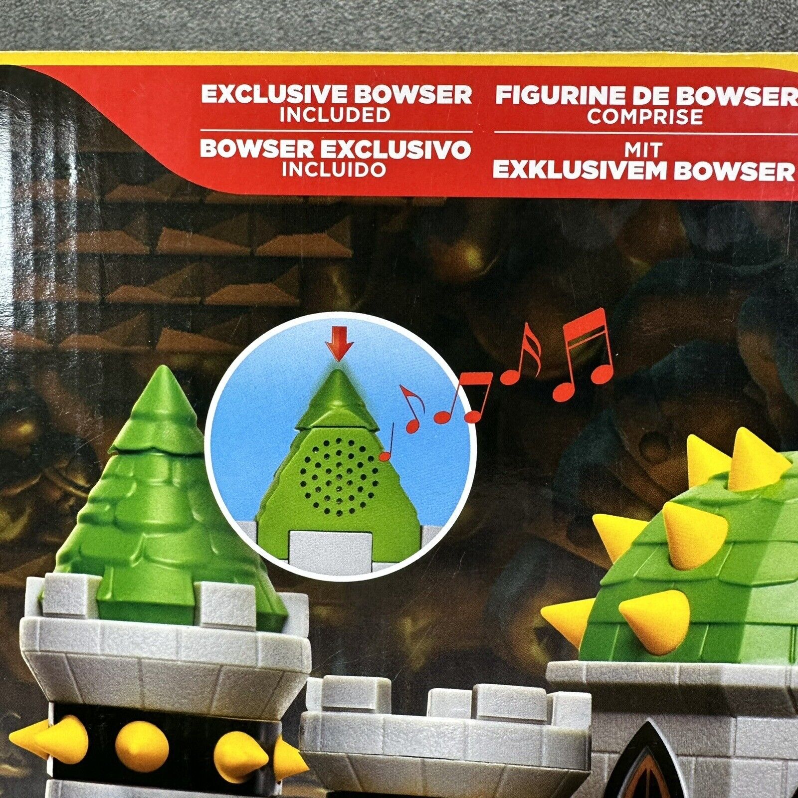 Super Mario Deluxe Bowser's Castle Playset w/ 2.5" Exclusive Bowser Figure - New