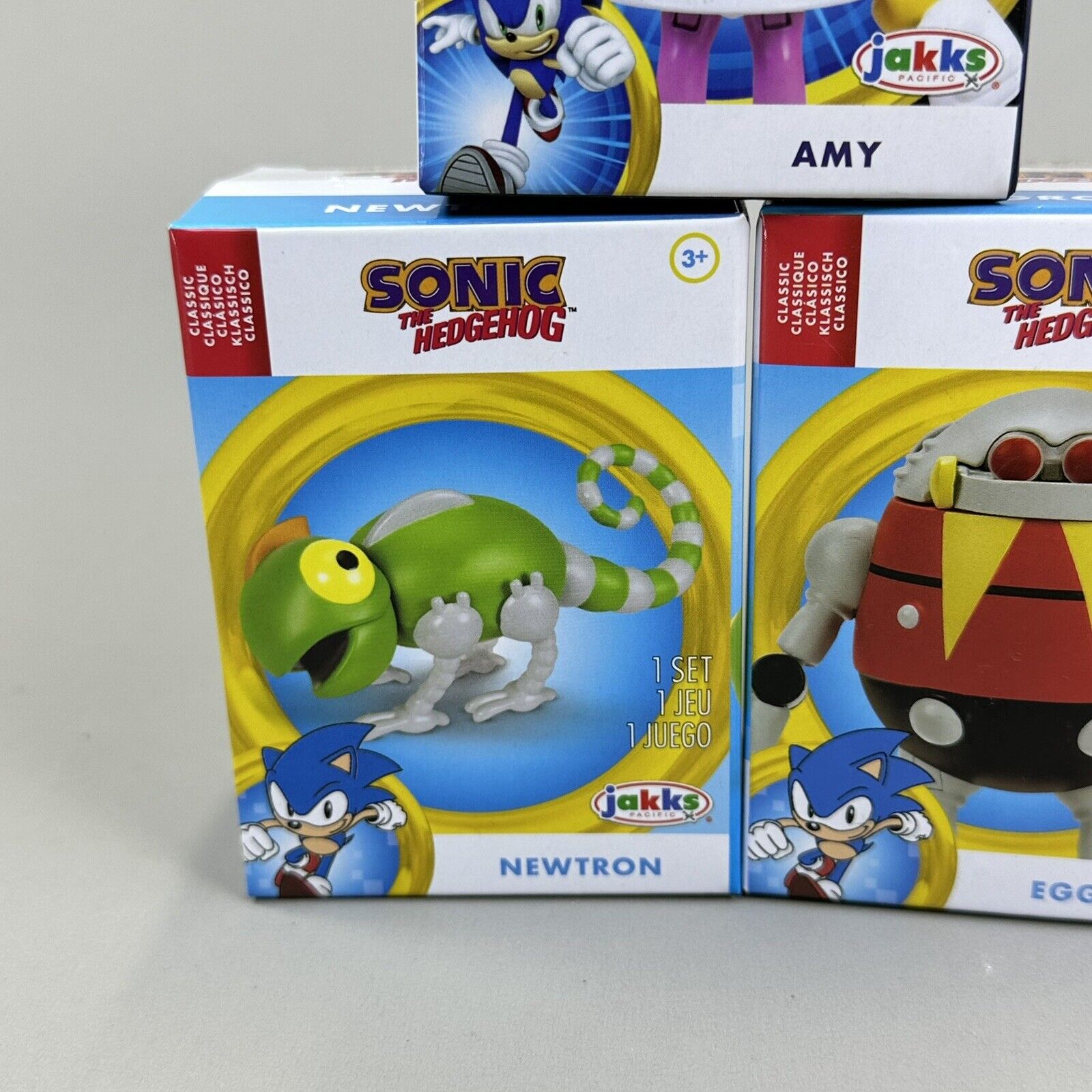 Sonic The Hedgehog Eggrobo Amy & Newtron 2.5" Action Figures Bundle Sega Jakks