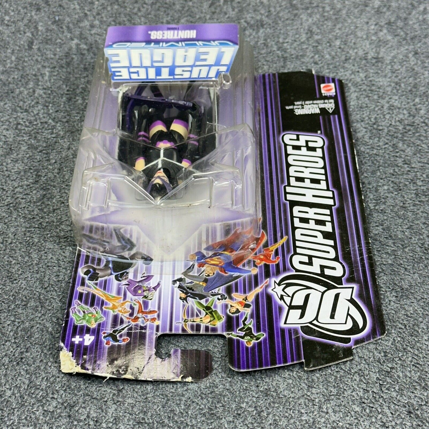 DC Super Heroes Justice League Unlimited Huntress 4" Action Figure Purple Card