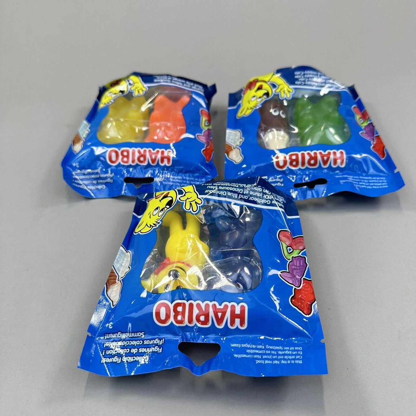 Lot of 3 Haribo Gummi Mini 3" Soft PVC Collectible Figures Packs of 2 Jakks New