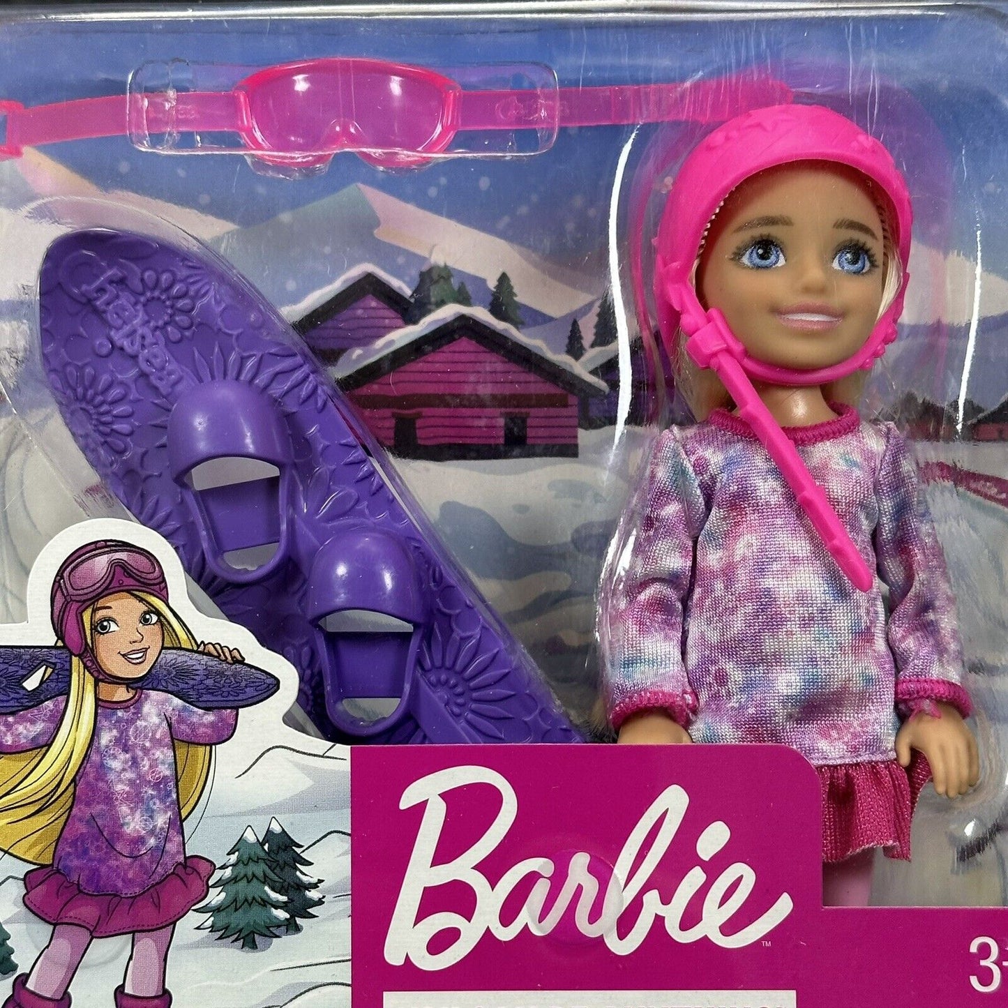 Barbie You Can Be Anything Chelsea Doll w/ Snowboard & Accessories - Brand New