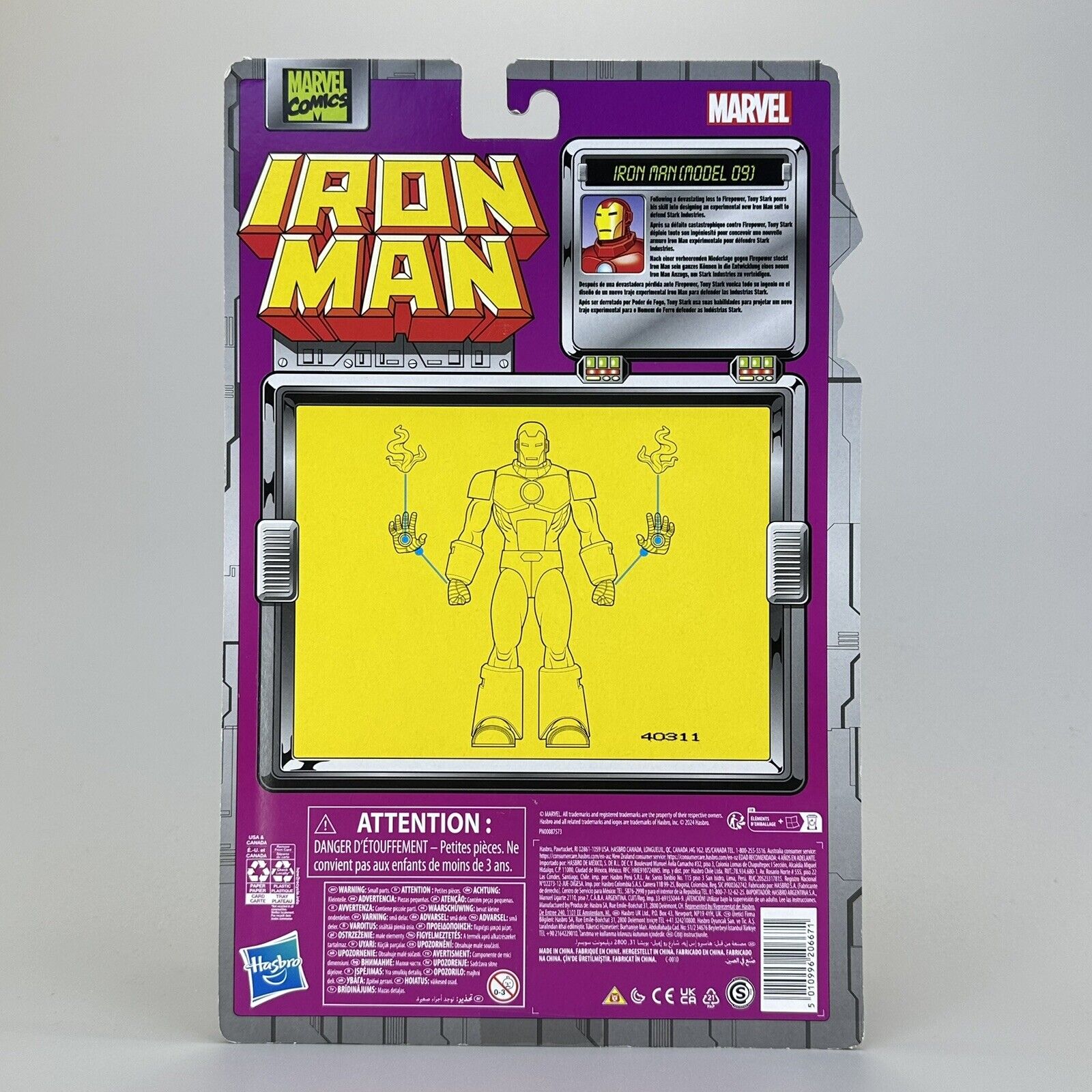 Marvel Legends Retro Card Iron Man Model 09 6" Action Figure w/ Accessories New