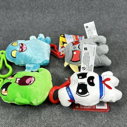 Set of 4 Ghostbusters Slimer Stay Puft Muncher & Terror Dog 4" Plush w/ Hooks