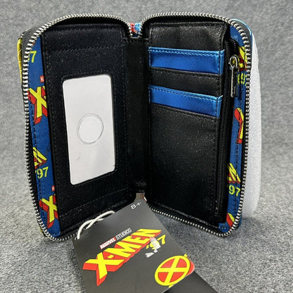 Marvel X-Men 97 Wolverine Metallic Cosplay 4" Faux Leather Zip-Around Wallet New