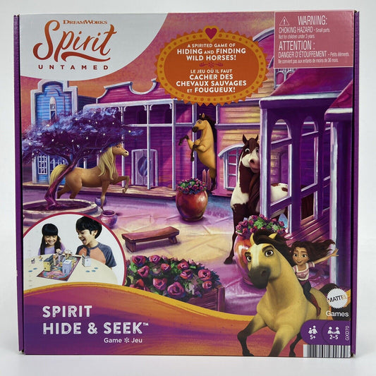 Spirit Untamed Hide & Seek Kids Game - Hide-and-Seek Board Game - Mattel - New