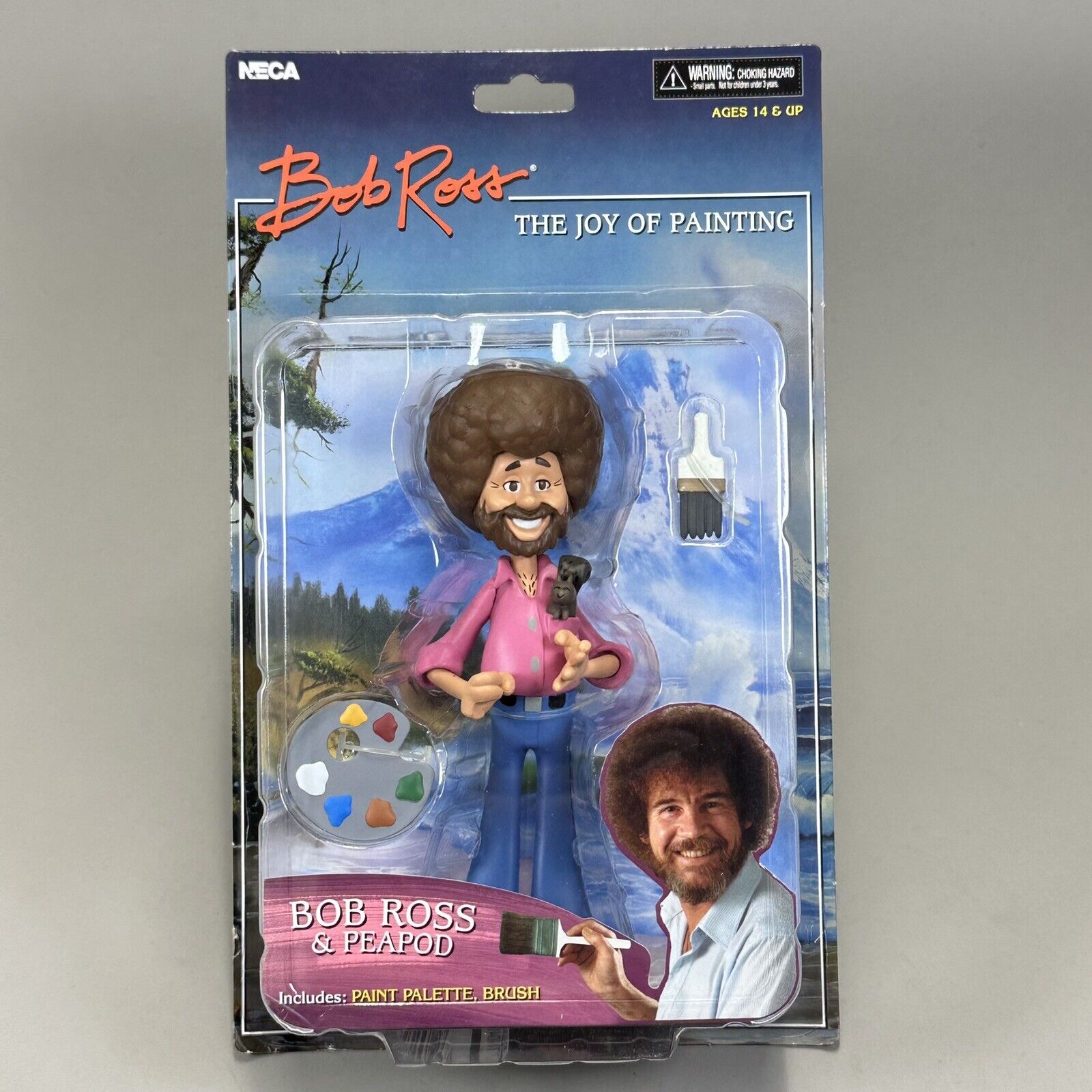 NECA Toony Classics The Joy of Painting Bob Ross Peapod 5.5" Action Figure - New