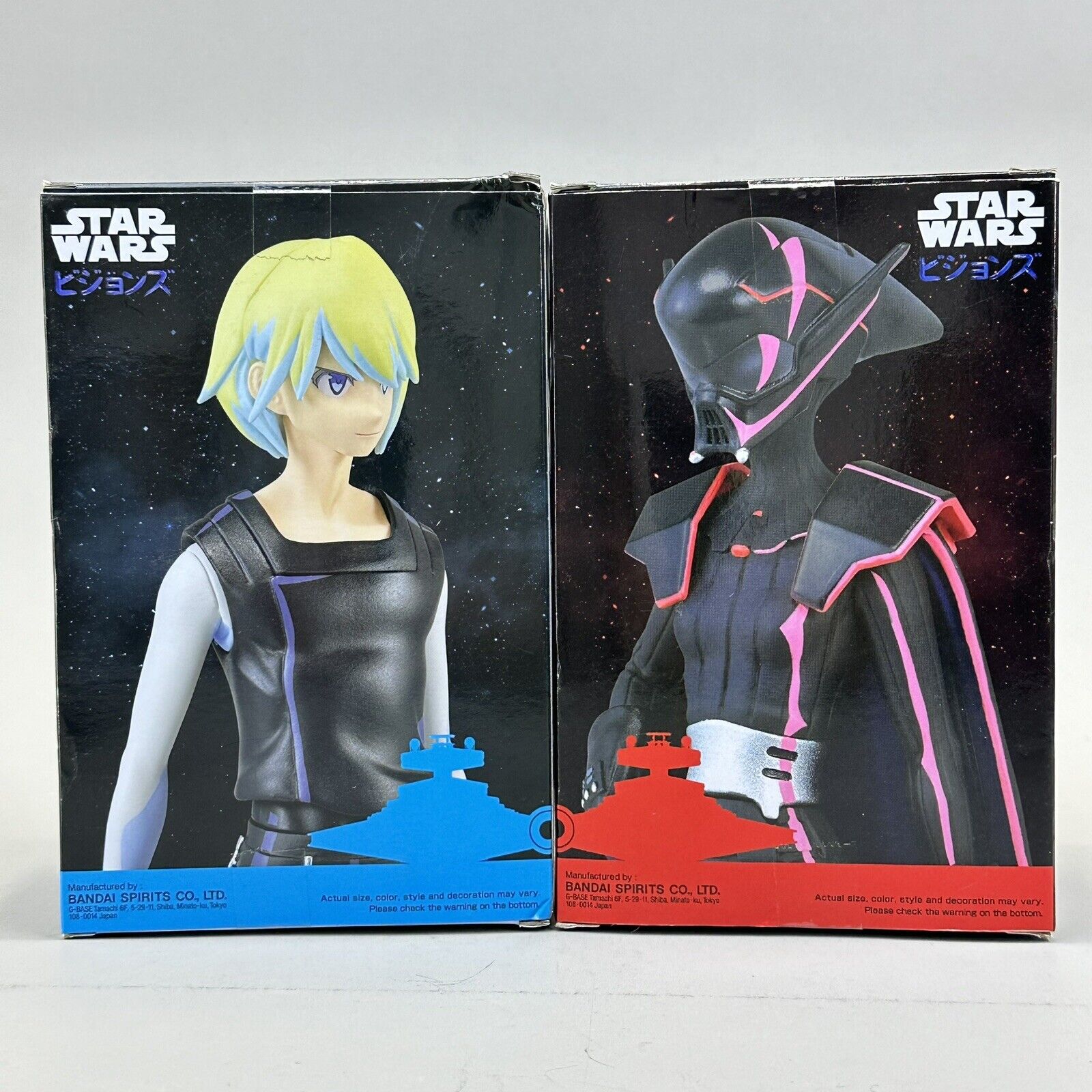 Star Wars Visions The Twins Am with Helmet & Karre Bandai Banpresto Figures Lot