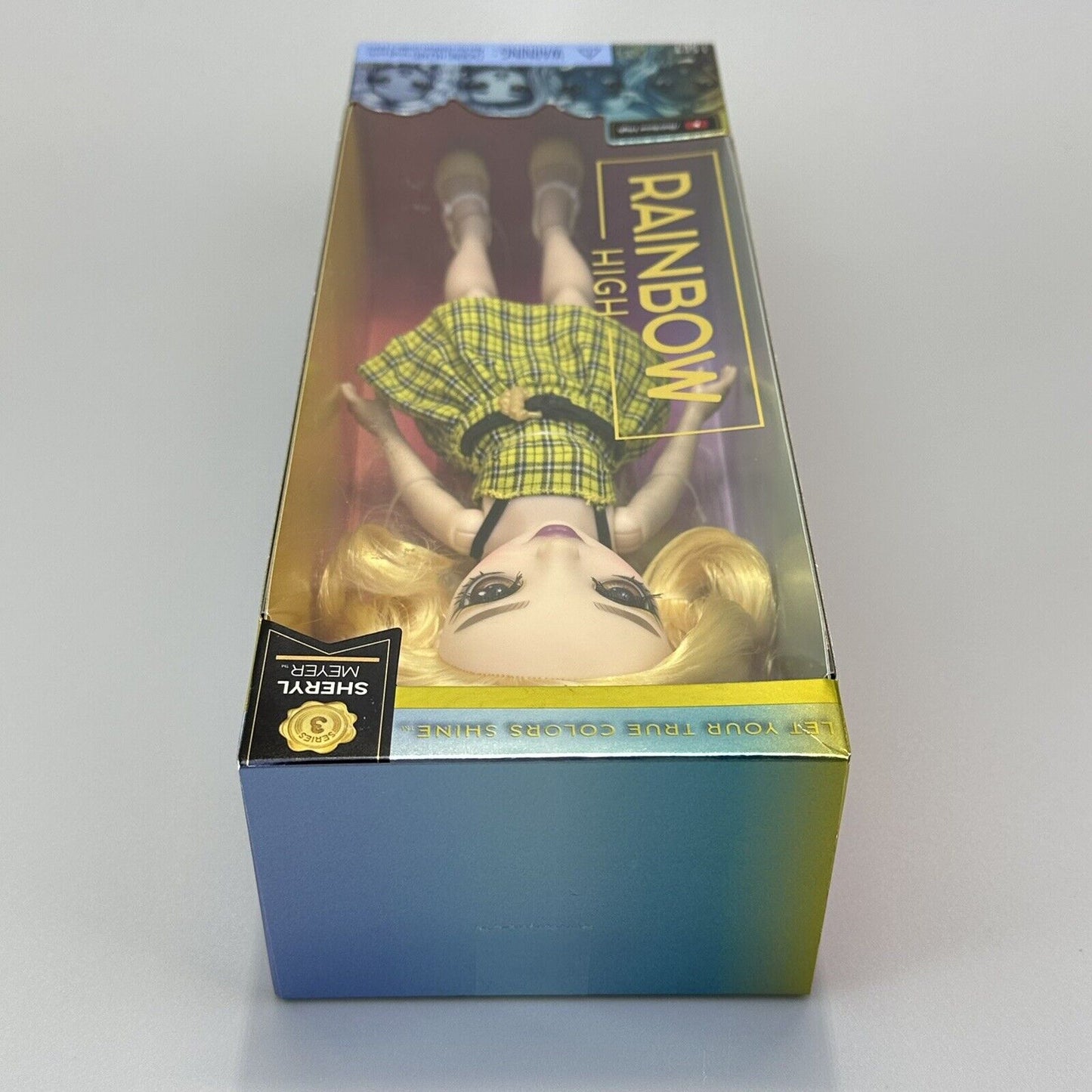 Rainbow High "Sheryl Meyer" Yellow & Black Plaid Fashion Doll Series #3 New