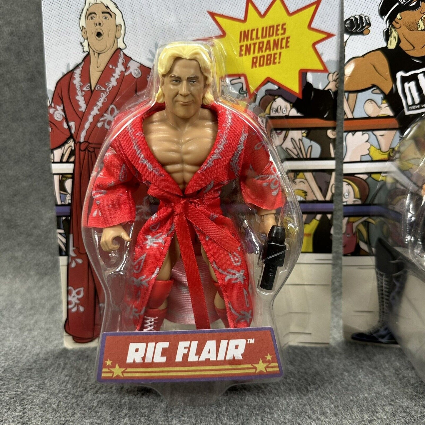 Mattel WWE Superstars Retro Card Ric Flair & NWO Hulk Hogan Retro 5.5" Figures