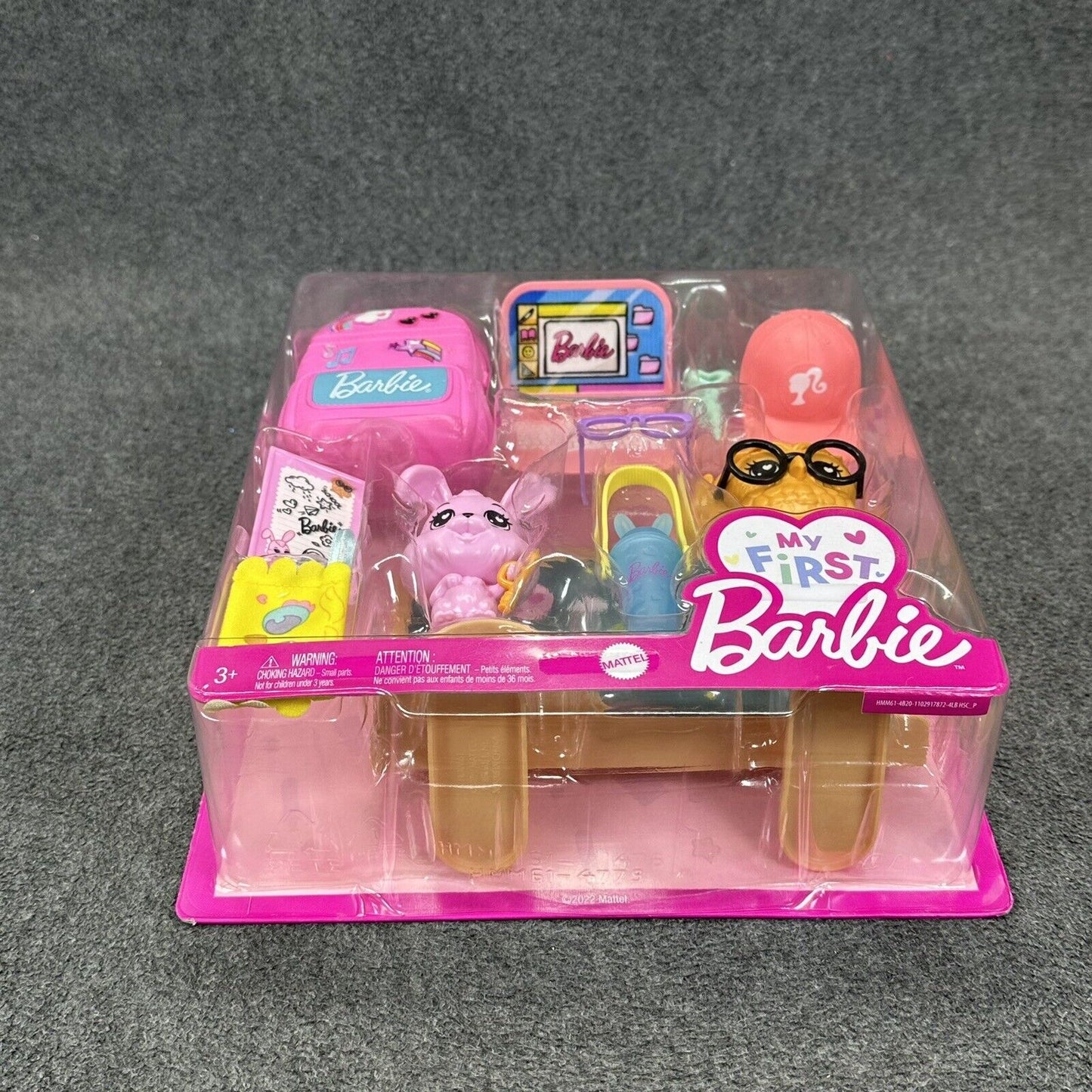 My First Barbie Story Starter School Pack Set Pets & Accessories Mattel 3+ New