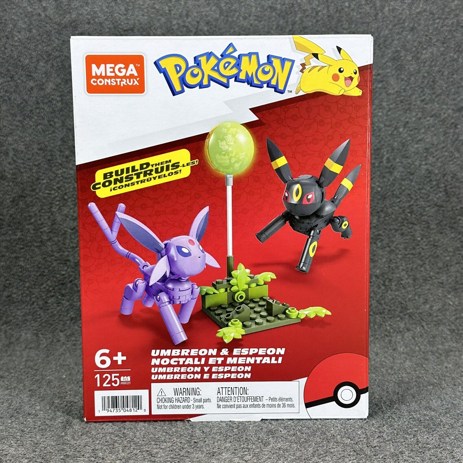 Mega Construx Pokemon Umbreon & Espeon Building Set 125 Pieces - Brand New