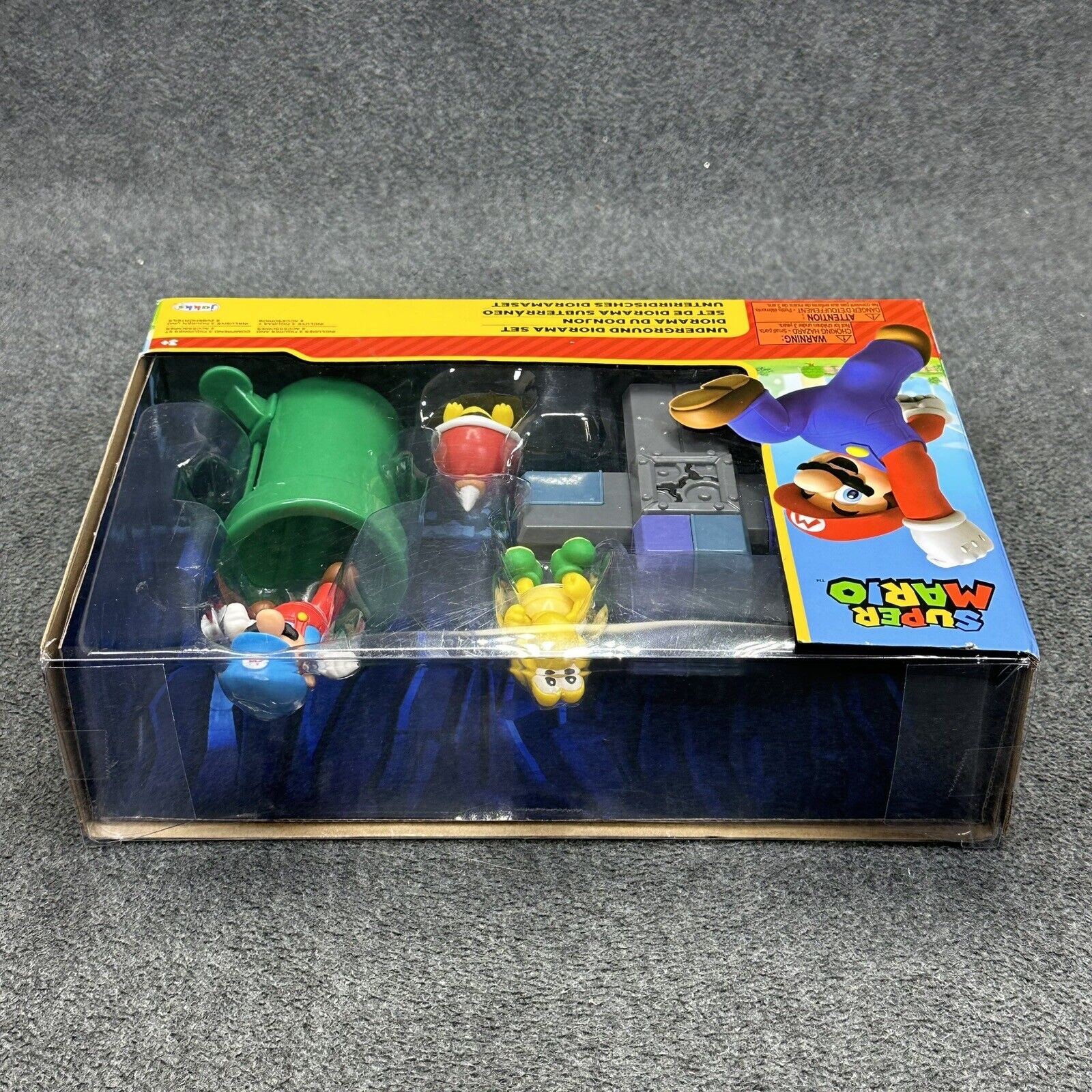 Super Mario Underground Diorama Set w/ Koopa Spike Top & Mario 2.5" Figures New