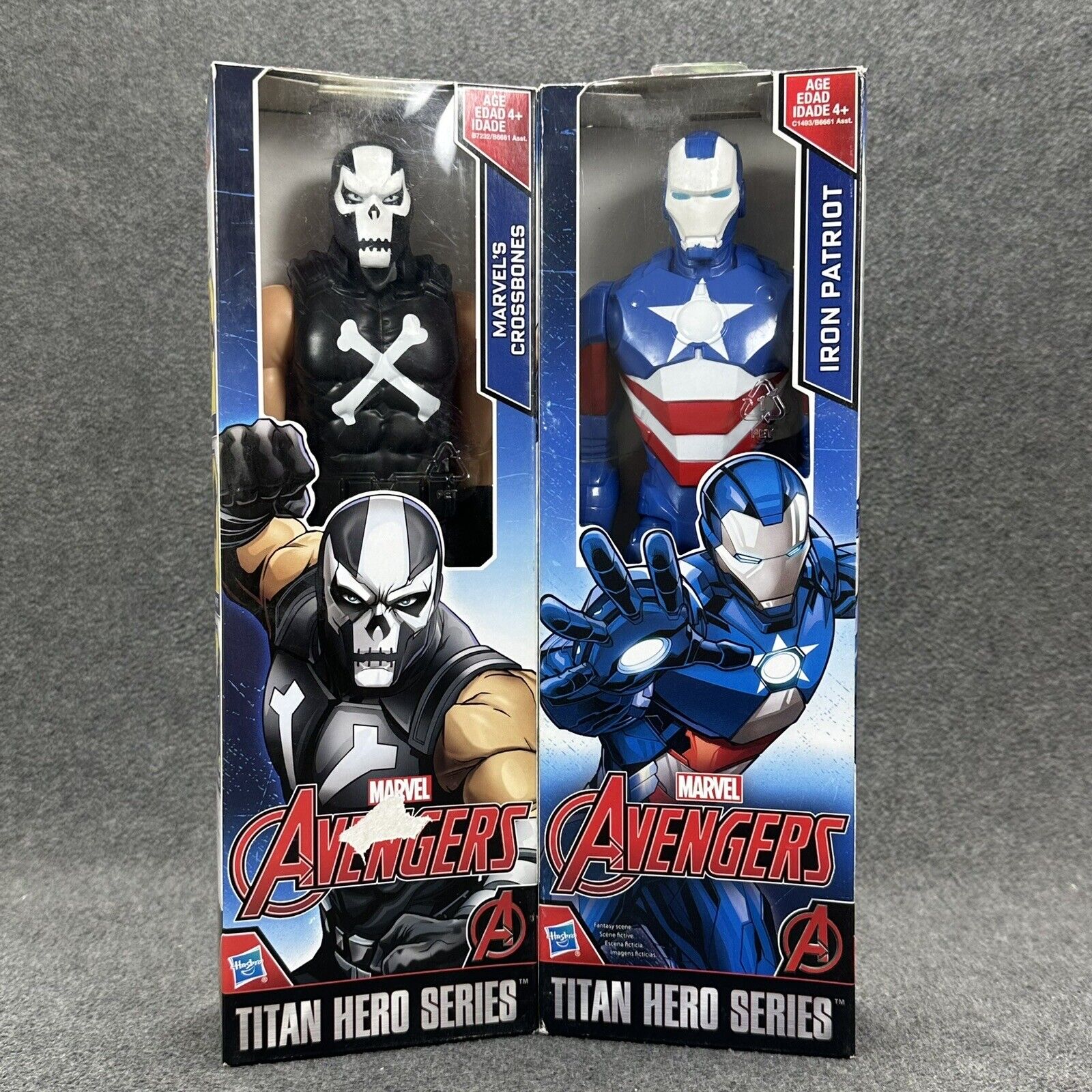 Marvel Titan Hero Series Avengers Iron Patriot & Crossbones 12" Action Figures