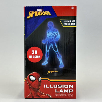 Marvel Spider-Man Small 3D Illusion 8" Tall Lamp Battery Operated - Brand New