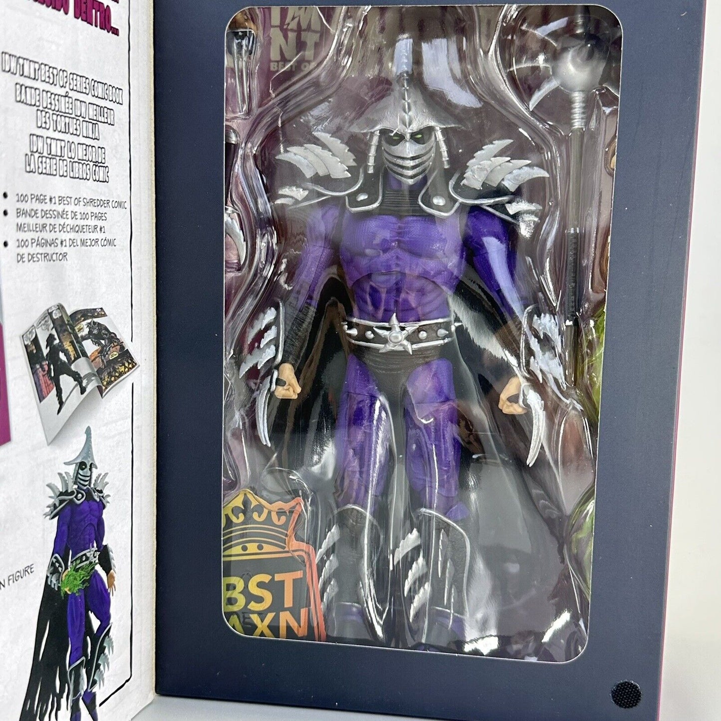 TMNT BST AXN XL Super Shredder 8" Action Figure w/ 100-Page Comic - Brand New