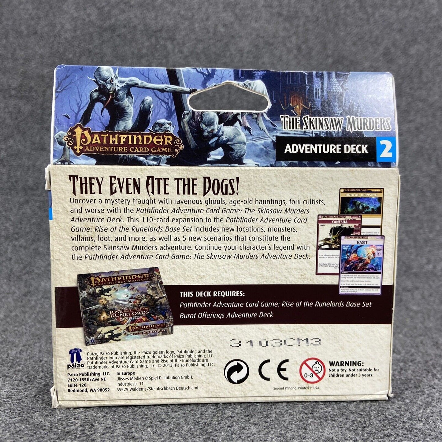 Pathfinder: Adventure Card Game Rise of the Runelords The Skinsaw Murders - New