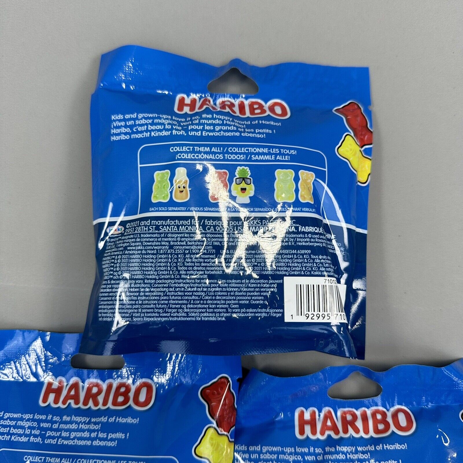 Lot of 3 Haribo Gummi Mini 3" Soft PVC Collectible Figures Packs of 2 Jakks New