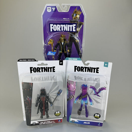 Fortnite Solo Mode Jellie The Ice King & Yond3r 4" Action Figures w/ Accessories