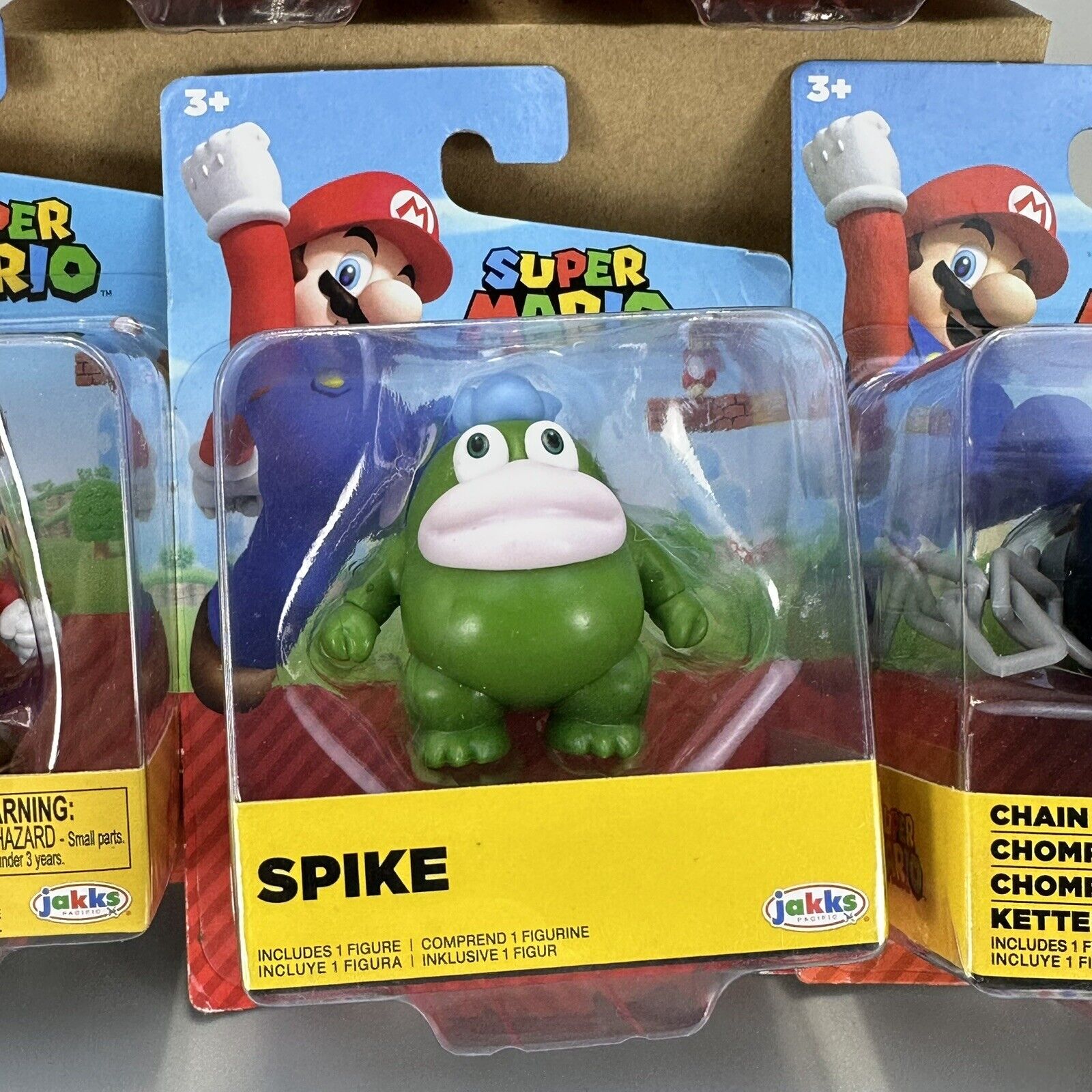 Lot of 5 Super Mario Jakks 2.5" Action Figures Deep Cheep, Spike, Chain Chomp