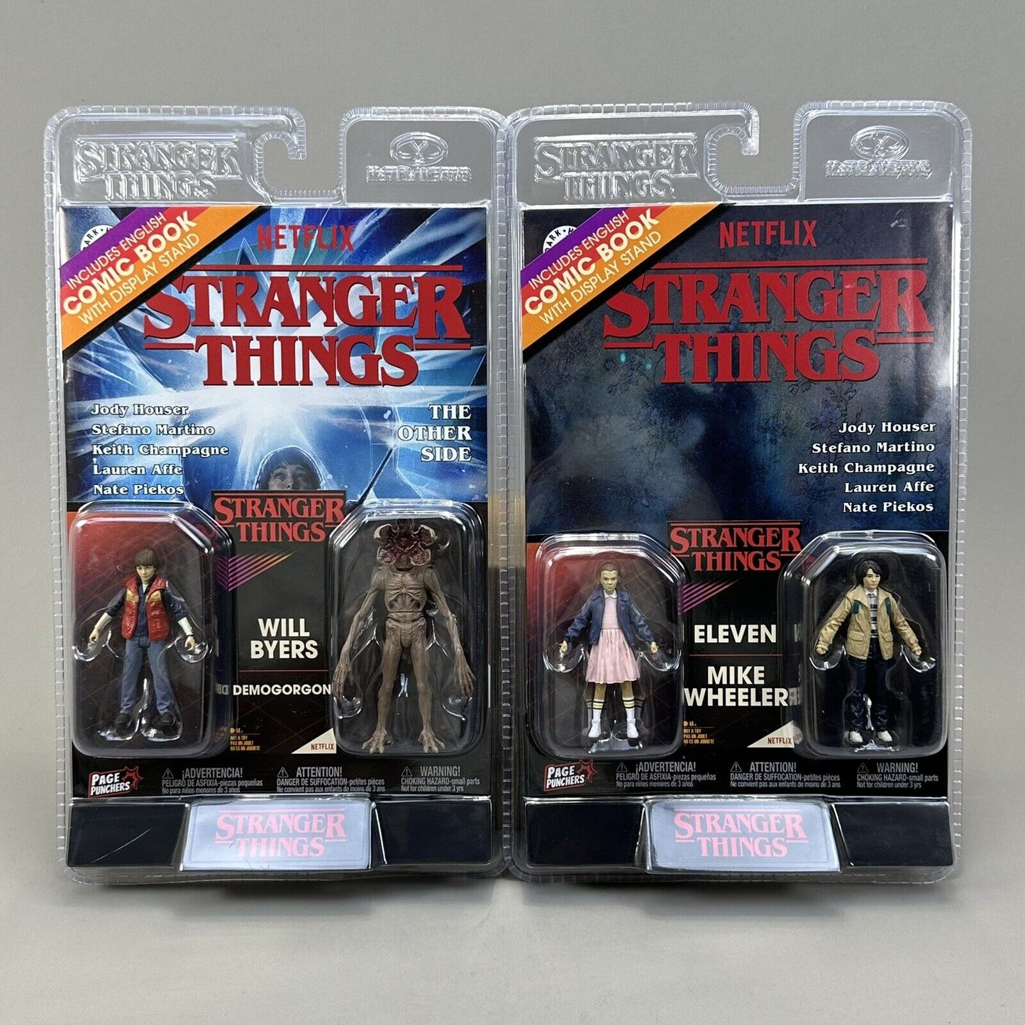 Page Punchers Stranger Things Will Demogorgon Eleven & Mike 3" Figures / Comics