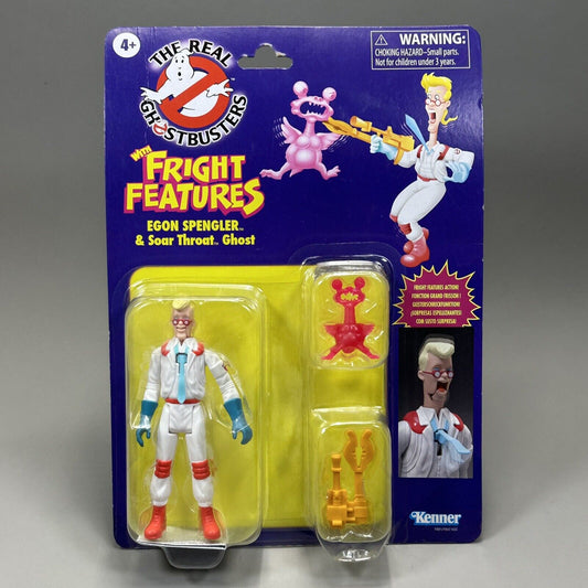 Ghostbusters Retro Fright Features Egon Spengler 5" Figure w/ Soar Throat Ghost