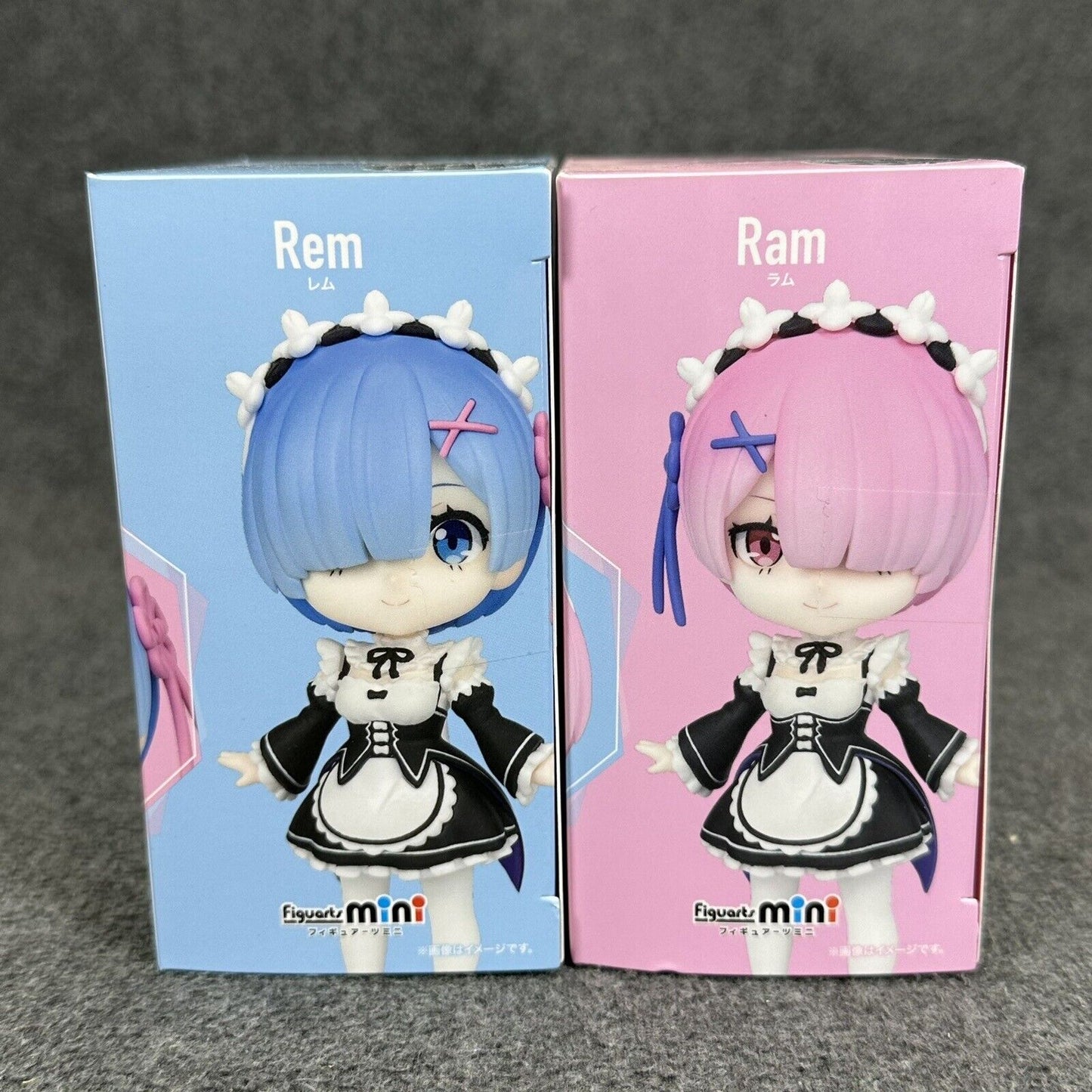 Re:Zero Starting Life in Another World Figuarts mini Rem 55 & Ram 56 Figures New