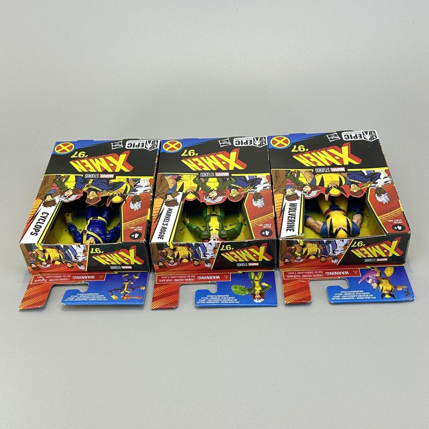 X-Men '97 Cyclops, Rogue & Wolverine 4" Action Figures Hasbro Epic Hero Series