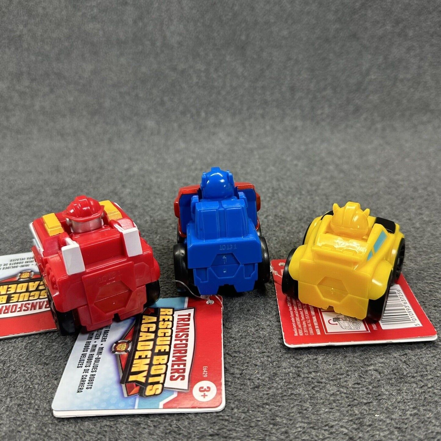 Lot of 3 Playskool Transformers Heroes Rescue Bots Academy Mini Bot Racers - New